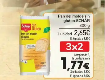 Carrefour Schär Pan del molde sin gluten 300g oferta