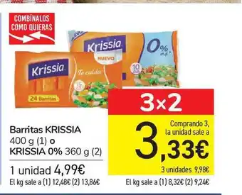 Carrefour Krissia Barritas 0% 400g oferta