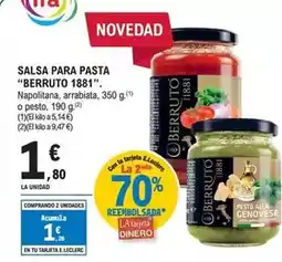 E.Leclerc Berruto 1881 - salsa para pasta oferta