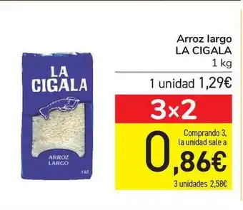 Carrefour La Cigala Arroz Largo 1kg oferta