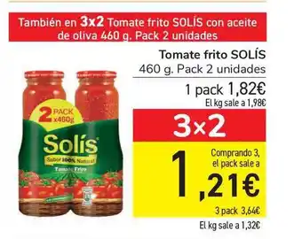 Carrefour Solís Tomate frito 460g Pack 2 unidades oferta