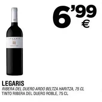 BM Supermercados Legaris Tinto Ribera Del Duero Roble 75cl oferta