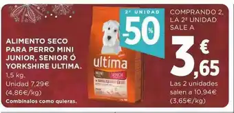 Supercor Exprés 2a Unidad -50% Alimento Seco Para Perro Mini Junior Senior O Yorkshire Ultima oferta