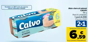 Carrefour CALVO Atún claro al natural oferta