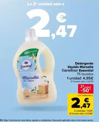 Carrefour CARREFOUR ESSENTIAL Detergente líquido Marsella oferta