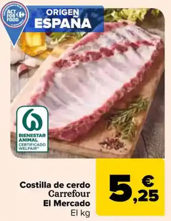 Carrefour CARREFOUR EL MERCADO Costilla de cerdo oferta