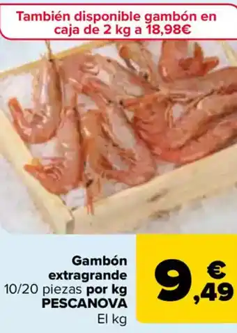 Carrefour PESCANOVA Gambón extragrande 10/20 piezas oferta