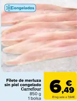 Carrefour CARREFOUR Filete de merluza sin piel congelado oferta