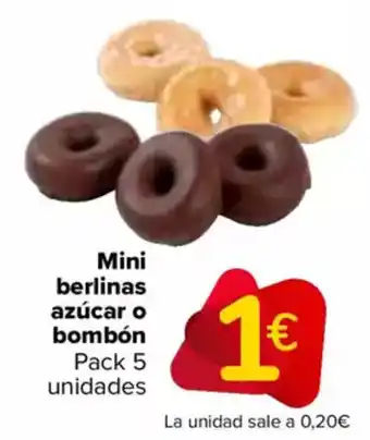 Carrefour Mini berlinas azúcar o bombón oferta