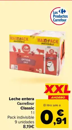 Carrefour CARREFOUR CLASSIC Leche entera oferta