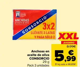 Carrefour CONSORCIO Anchoas en aceite de oliva oferta