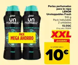 Carrefour LENOR Perlas perfumadas para la ropa Unstoppables Fresh oferta