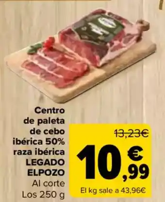 Carrefour LEGADO ELPOZO Centro de paleta de cebo ibérica 50% raza ibérica oferta