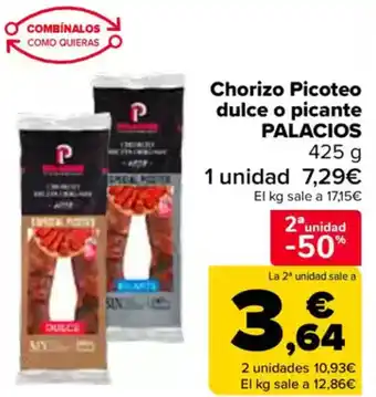 Carrefour PALACIOS Picoteo dulce o picante oferta