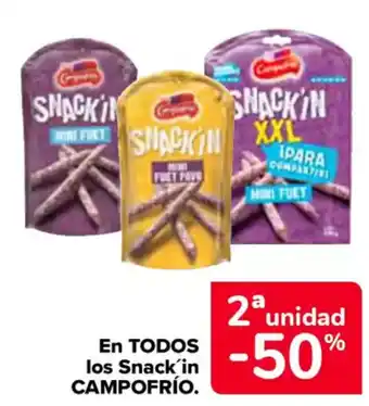 Carrefour CAMPOFRÍO En todos los snack in oferta