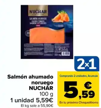 Carrefour NUCHAR Salmón ahumado noruego oferta