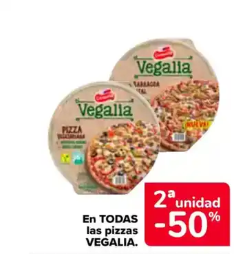 Carrefour VEGALIA En todas las pizzas oferta