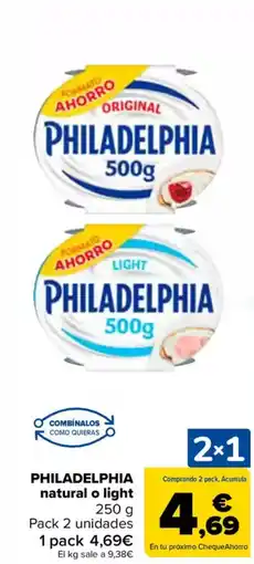 Carrefour PHILADELPHIA natural o light oferta