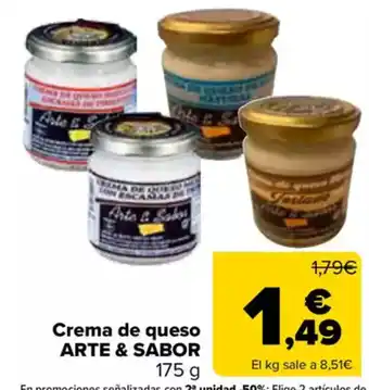 Carrefour ARTE & SABOR Crema de queso oferta