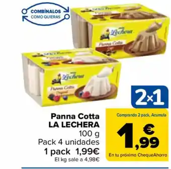 Carrefour LA LECHERA Panna Cotta oferta