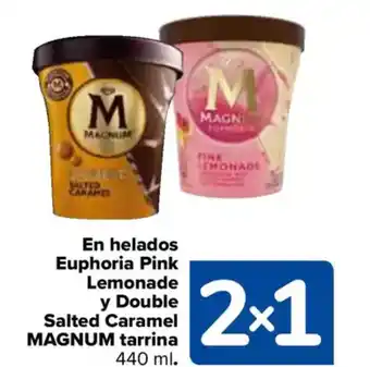 Carrefour MAGNUM En helados Euphoria Pink Lemonade y Double Salted Caramel tarrina oferta