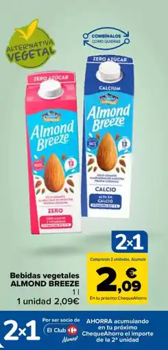 Carrefour ALMOND BREEZE Bebidas vegetales oferta