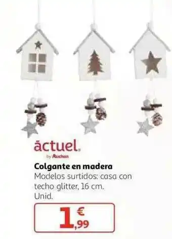 Alcampo Actuel Colgante En Madera oferta