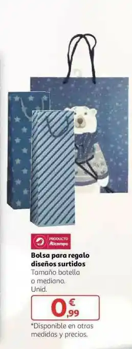 Alcampo Bolsa Para Regalo Diseñois Surtidos oferta