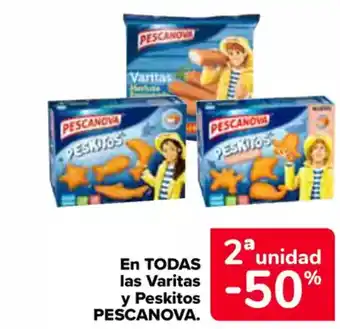 Carrefour PESCANOVA En todas las varitas y peskitos oferta