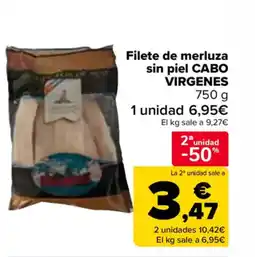 Carrefour CABO VIRGENES  Filete de merluza sin piel oferta