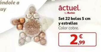 Alcampo Actuel Set 22 Bolas 5 Cm Y Estrellas oferta