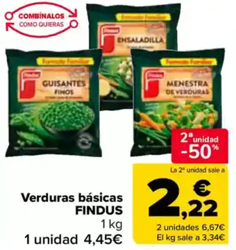 Carrefour FINDUS Verduras básicas oferta