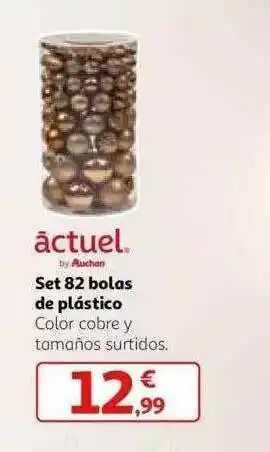 Alcampo Set 82 Bolas De Plástico Actuel oferta