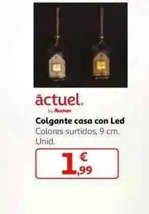 Alcampo Actuel Colgante Casa Con Led oferta