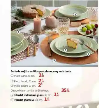 Alcampo Serie De Vajilla En Vitroporcelana Muy Resistente oferta