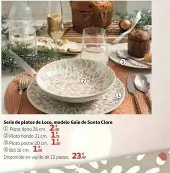 Alcampo Serie De Platos De Loza Modelo Gaia De Santa Clara oferta