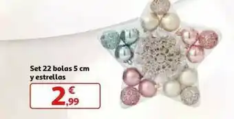 Alcampo Set 22 Bolas 5 Cm Y Estrellas oferta