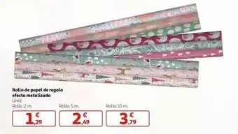 Alcampo Rollo De Papel De Regalo Efecto Metalizado oferta