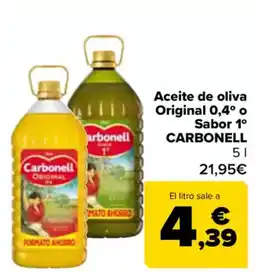 Carrefour CARBONELL Aceite de oliva Original 0,4° o Sabor 1° oferta