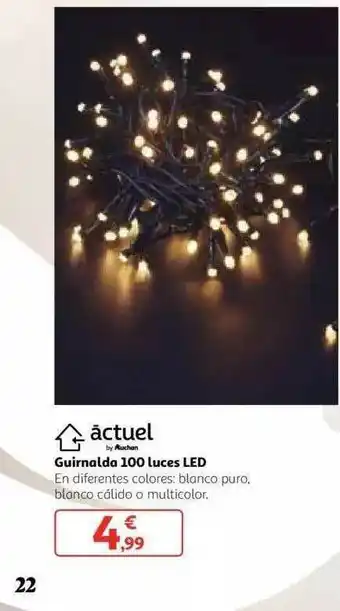 Alcampo Actuel Guirnalda 100 Luces Led oferta
