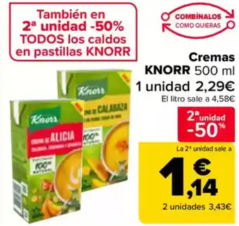 Carrefour KNORR Cremas oferta