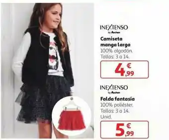 Alcampo Inextnso Camiseta Manga Larga Falda Fantasía oferta