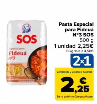 Carrefour SOS Pasta Especial para Fideuá N°3 oferta