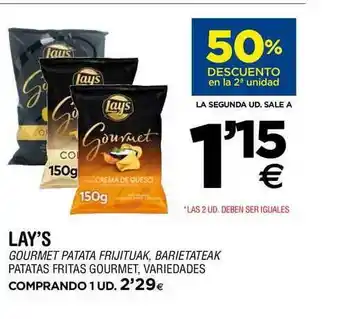 BM Supermercados Lay's Patatas Fritas Gourmet 150g oferta