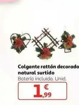 Alcampo Colgante Rattán Deocrado Natural Surtido oferta