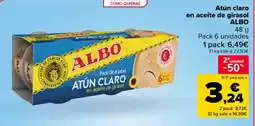 Carrefour ALBO Atún claro en aceite de girasol oferta