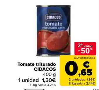 Carrefour CIDACOS Tomate triturado oferta