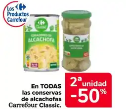 Carrefour CARREFOUR CLASSIC En todas las conservas de alcachofas oferta