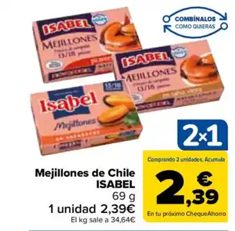 Carrefour ISABEL Mejillones de Chile oferta