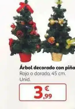 Alcampo árbol Decorado Con Piña oferta